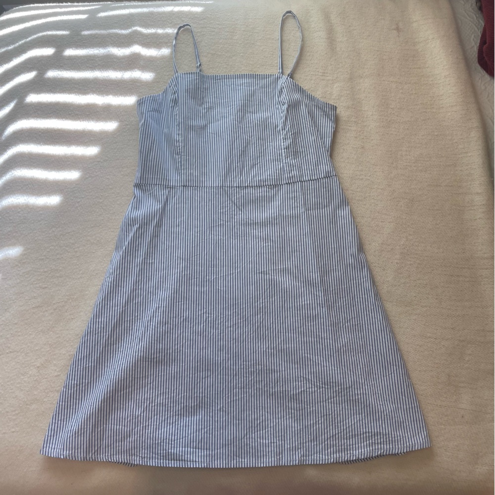 Urban Outfitters Kimchi Blue White and Blue Striped Dress